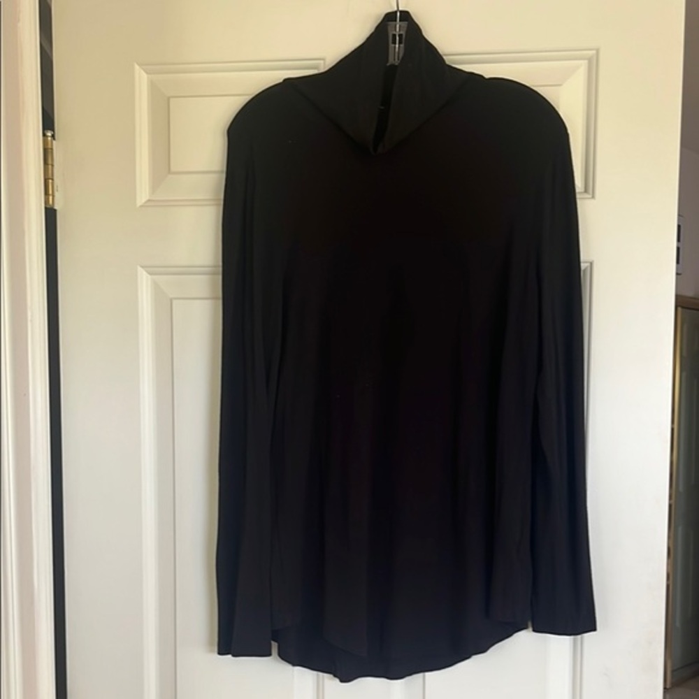 JM Collection Black Hoodie Sweatshirt Top